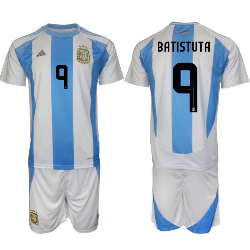 Men 2024-2025 Season Argentina home white 9 Soccer Jersey